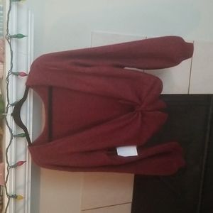 BURGUNDY sweater NWTS longsleeve